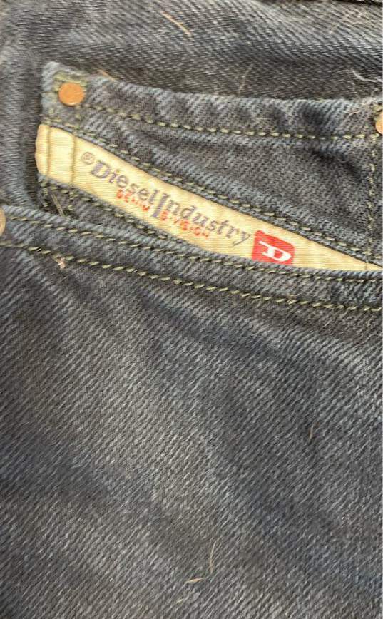 Diesel Mens Black 5-Pocket Design Low Rise Denim Straight Jeans Size 33x34 image number 5