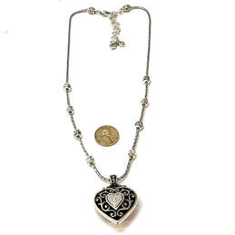 Designer Brighton Silver-Tone Reno Heart Pendant Necklace With Dust Bag alternative image