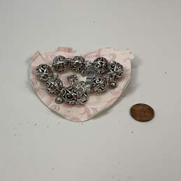 Designer Brighton Silver-Tone Crystal Stone Ball Chain Bracelet With Box alternative image