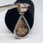 Sterling Silver Druzy Agate 2 Inch Pendant 20.8g image number 4