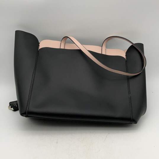 Kate Spade Womens Pink Black Inner Zipper Pocket Double Handle Tote Bag image number 2