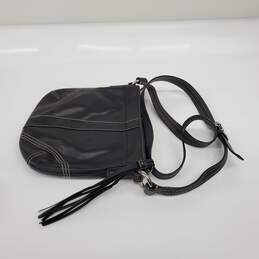 Coach Black Leather Slim Saddle Bag alternative image