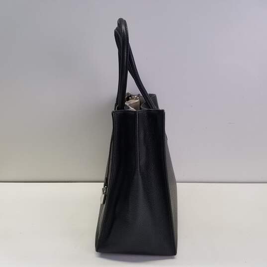 Michael Kors Mercer Large Pebbled Leather Tote- Gray/Black