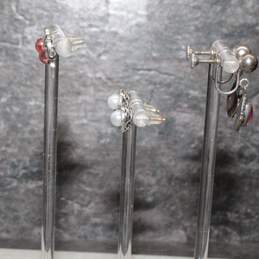 3 Pairs of Dapper Sterling Silver Earrings 8.7g alternative image