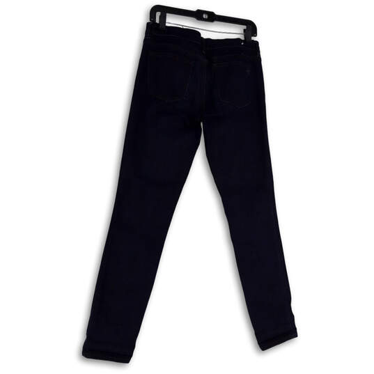 Womens Blue Denim Dark Wash Stretch Pocket Straight Leg Jeans Size 29 image number 2