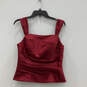 Womens Red Pleated Sleeveless Crop Top & Skirt Two-Piece Outfit Set Size 10 image number 3