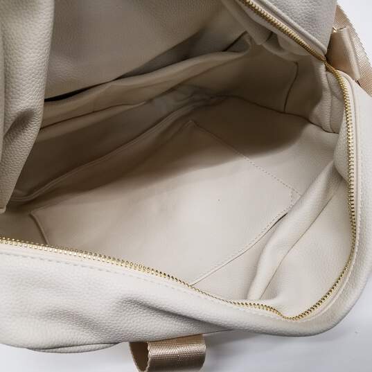 Kiki Lu Faux Leather Diaper Bag Convertible Messenger Backpack image number 7
