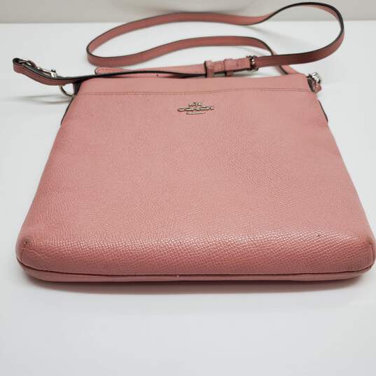 COACH NORTH/SOUTH PINK LEATHER SWINGPACK 8x7x1in image number 5