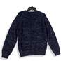 NWT Juicy Couture Juicy Womens Navy Blue Knitted Crew Neck Pullover Sweater Sz L image number 3