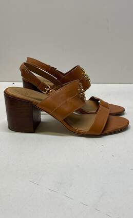 Tory Burch Leather Everly Slingback Sandals Tan 10