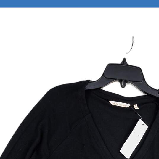 NWT Soft Surroundings Womens Black V-Neck Long Sleeve Tunic Sweater Size Large image number 4