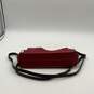Valentina Womens Red Leather Inner Zipper Pockets Crossbody Bag Purse image number 3