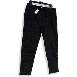 NWT Womens Black Flat Front Elastic Waist Pockets Ankle Pants Size Medium