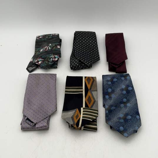 Bundle Of 6 Givenchy Mens Multicolor Printed Adjustable Designer Necktie image number 1