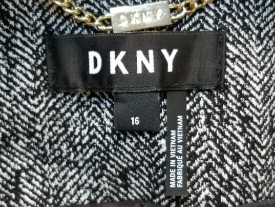 DKNY Women's Black & White Jacket Size 16 image number 2