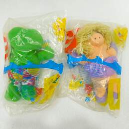 2 Vintage Muppet Babies Baby Miss Piggy & Kermit Terry Tub Toy alternative image