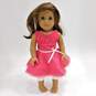American Girl Doll Blue Eyes Brown Hair Freckles W/ Heart Dress & Necklace image number 1