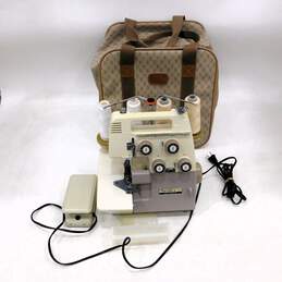 Vintage Bernina Bernette 234 Overlock Serger Sewing Machine W/ Pedal & Case Bag