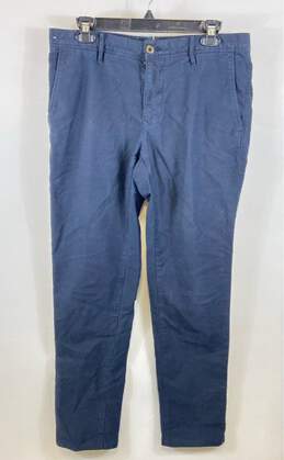 Incotex Mens Navy Blue Pockets Dark Wash Low Rise Denim Straight Jeans Size M