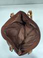 Fossil Pebble Grained Patter Brown Tote Handbag image number 4