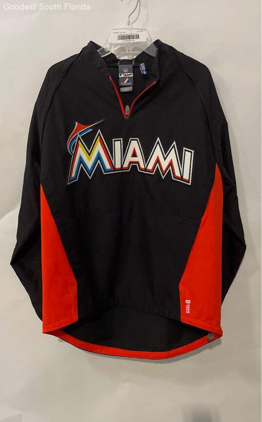 Majestic Mens Black Baseball-MLB Pullover Jacket Size M image number 1