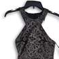 NWT B. Smart Womens Black Glitter Round Neck Sleeveless Back Zip A-Line Dress 1 image number 3