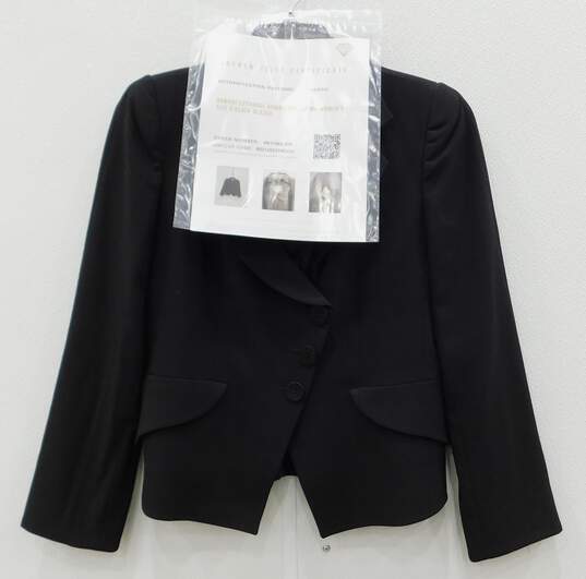 Authentic Armani Collezioni Womens Size 8 Black Blazer W/COA image number 1