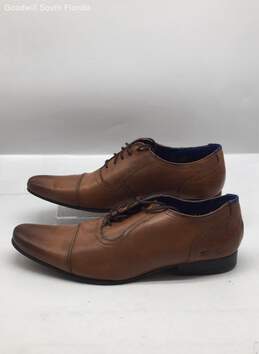 Ted Baker Mens Rogrr Brown Leather Lace-Up Oxford Dress Shoes Size 7.5