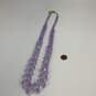 Designer Joan Rivers Gold-Tone Purple Crystal Oblong Shape Beaded Necklace image number 3