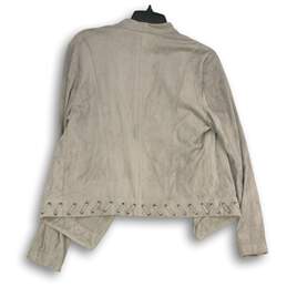 NWT BB Dakota Womens Gray Long Sleeve Side Pockets Open Front Jacket Size L alternative image