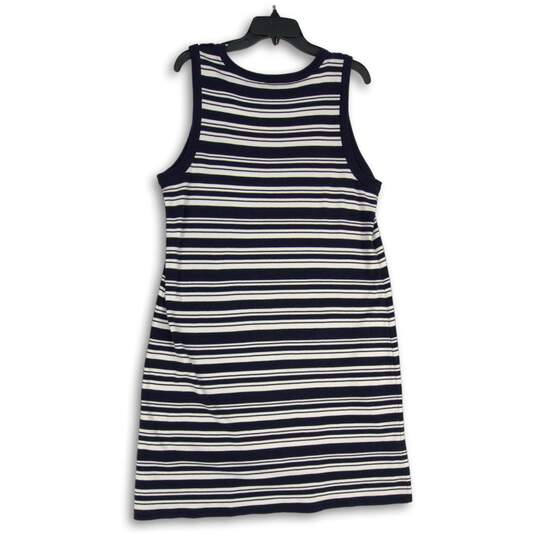 Talbots Womens Navy Blue White Striped Sleeveless Pullover Tank Dress Size XL image number 2