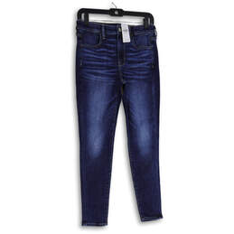 NWT Womens Blue Denim Medium Wash Stretch High Rise Skinny Jeans Size 6/28