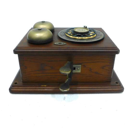 VTG 1980s Western Electric Country Junction Wood Rotary Telephone Wall Phone image number 5