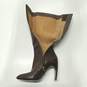 Via Spiga Brown Leather Zip Tall Riding Heel Boots Shoes Size 8 M image number 6