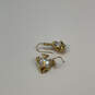 Designer Juicy Couture Gold-Tone Crystal Stone Fish Shape Dangle Earrings image number 2