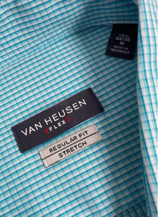 Van Heusen Men Blue Button Up Shirt Sz M NWT image number 3