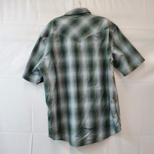 Pendleton Men's Frontier Button Down in Green Plaid Size L image number 2