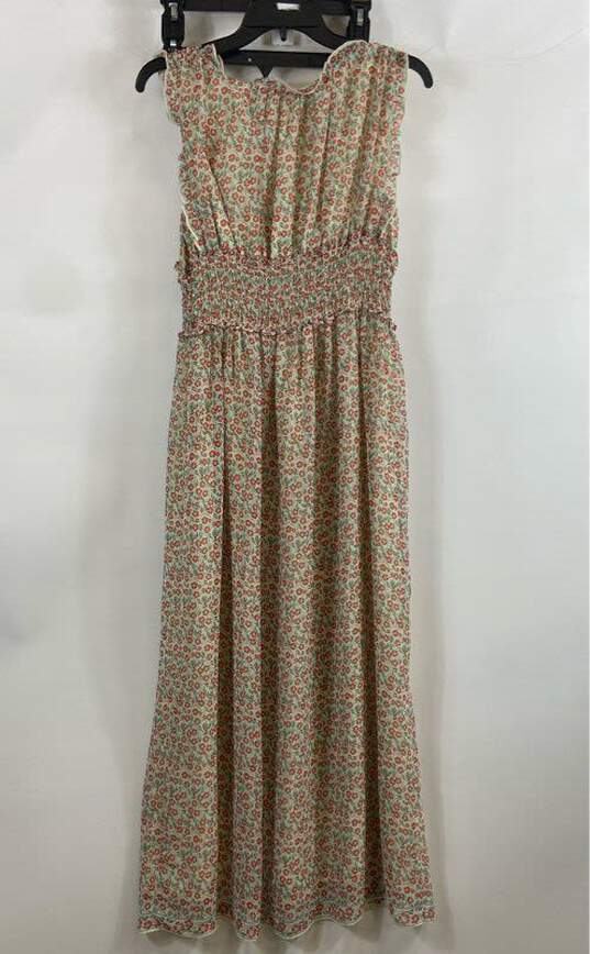 NWT Max Studio Womens Multicolor Floral V-Neck Sleeveless Maxi Dress Size Small image number 2