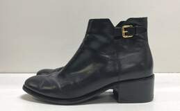 Cole Haan Haidyn Black Leather Block Heel Ankle Booties Women's Size 8.5