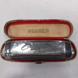 Vintage Hohner Chromonica II De Luxe a'440 Harmonica in Case