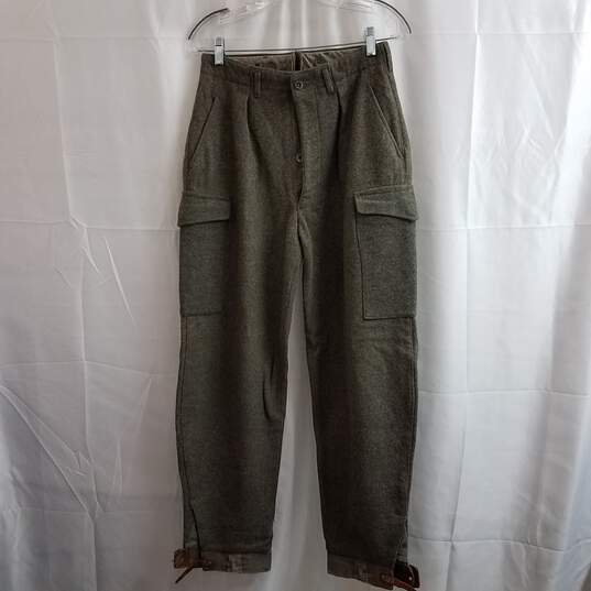 VTG 1952 Brown Klimax Military Wool Cargo Pants Waist 27 image number 1