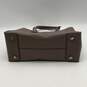 Michael Kors Womens Mercer Gray Leather Lock Charm Convertible Tote Handbag image number 6