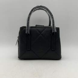 NWT Bebe Womens Black Leather Bottom Stud Double Handle Satchel Bag Purse alternative image