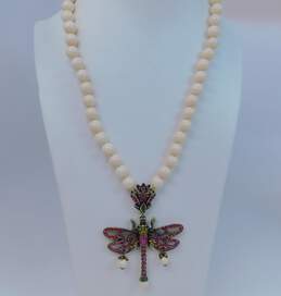 Heidi Daus Swarovski Crystal Pave Dragonfly Necklace 80.3g