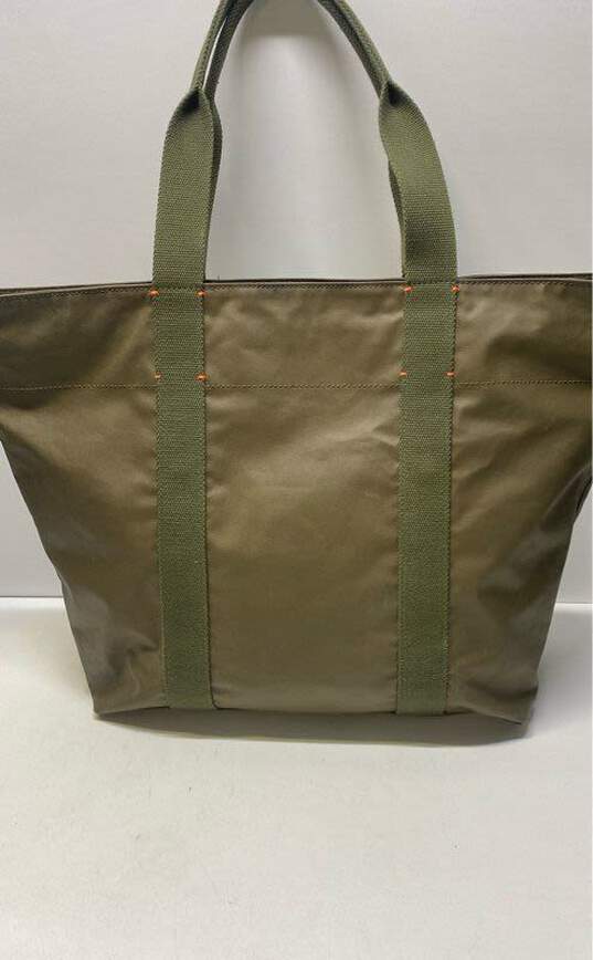 India Hicks Coated Canvas Large Tote Army Green image number 2