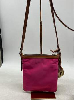 Dooney & Bourke Pink Nylon Crossbody Bag with Leather Trim & Adjustable Strap alternative image