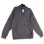 NWT Mens Gray Long Sleeve Kangaroo Pockets Pullover Hoodie Size Large image number 1
