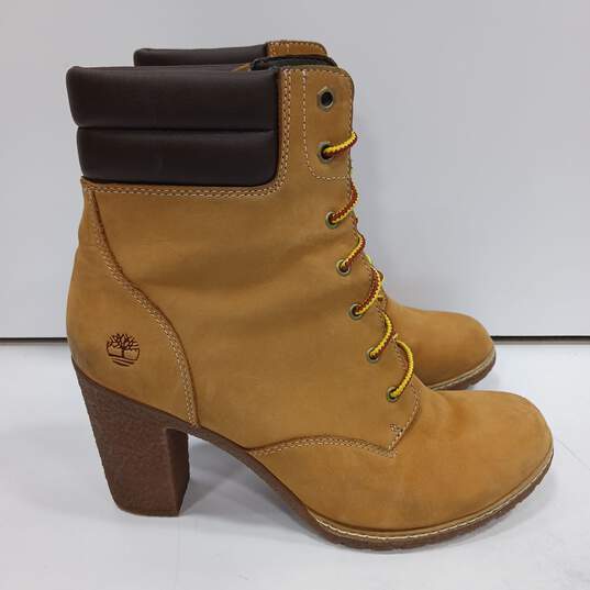 Timberland Women's A1KJH Tillston Wheat Nubuck 3in Heel Boots Size 9.5 image number 3