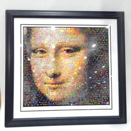 Neil Farkas Artist Signed Seriolithograph Framed Art Print Mona Lisa Collage