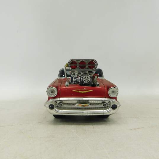 1957 Chevy Bel-Air Burgundy Muscle Machine 2000 1/18 Scale Die Cast No Box image number 1
